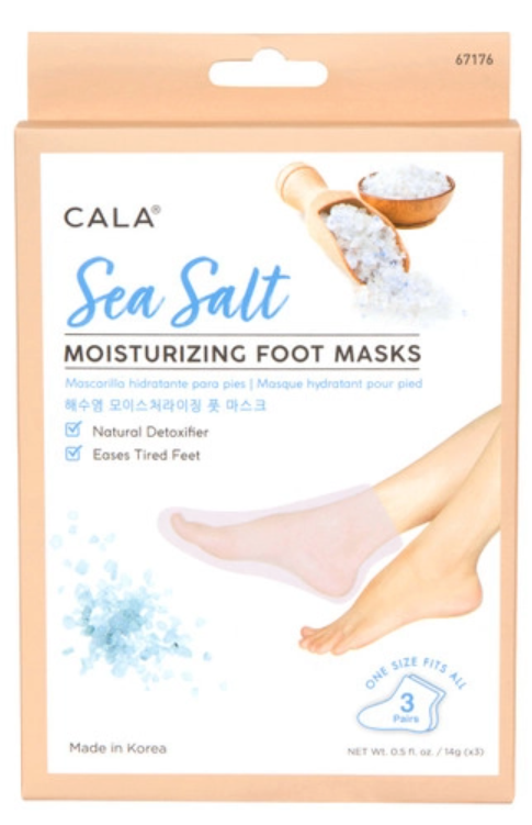 Cala Moisturizing Sea Salt Foot Mask (3 Pairs) (67176)